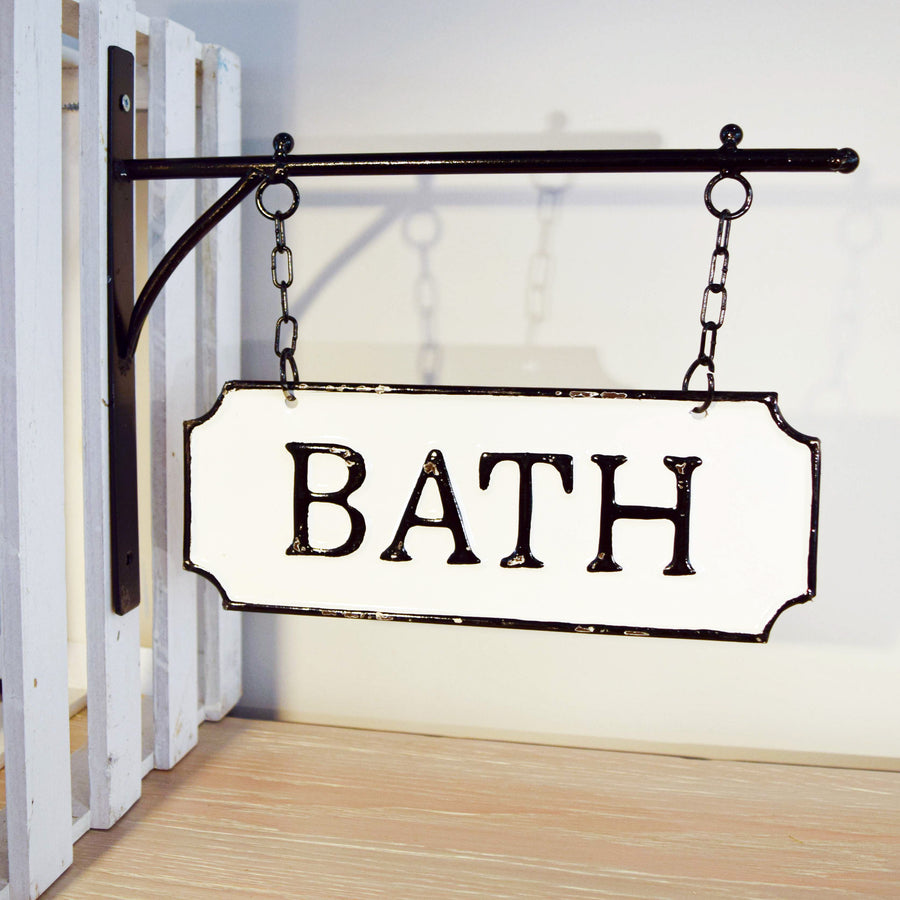 Bath Tin Hanging Sign