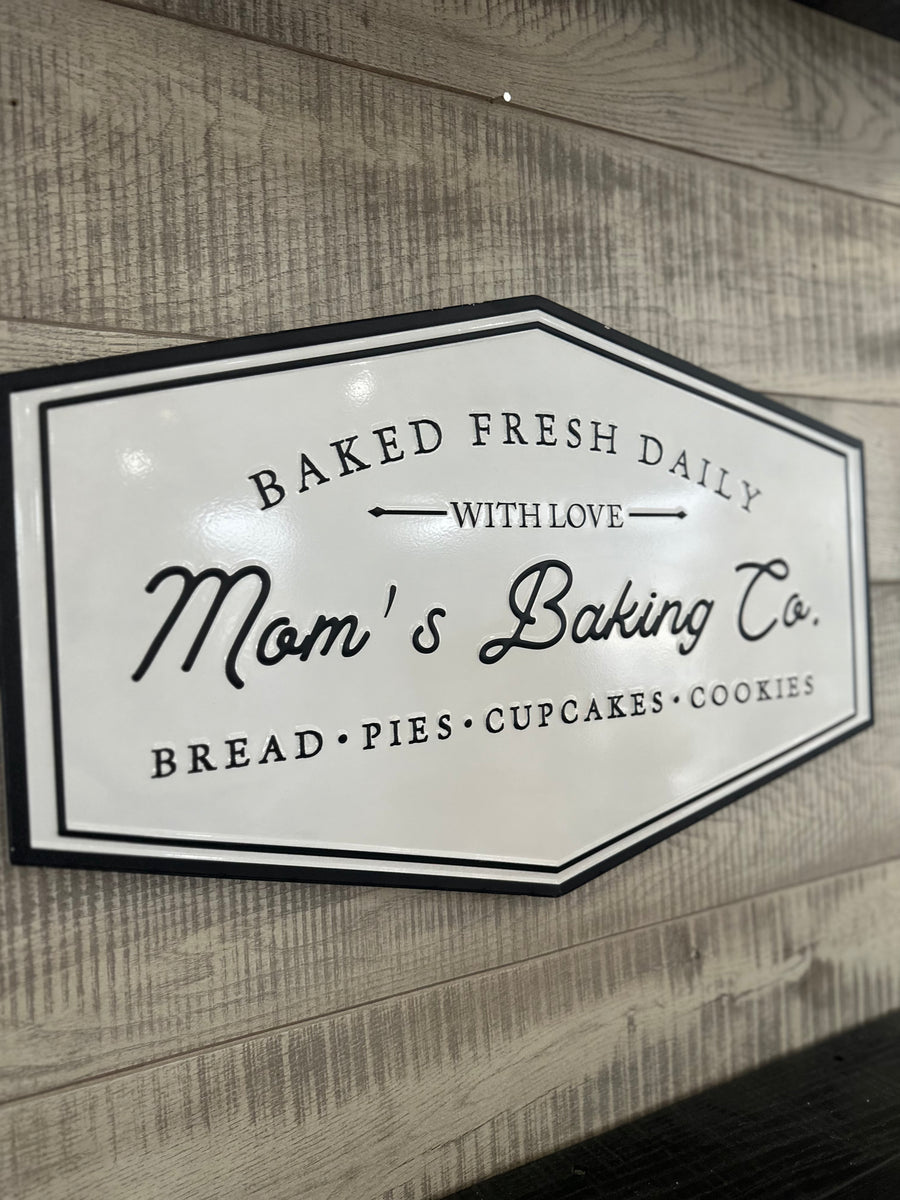 Moms Baking Co. Sign